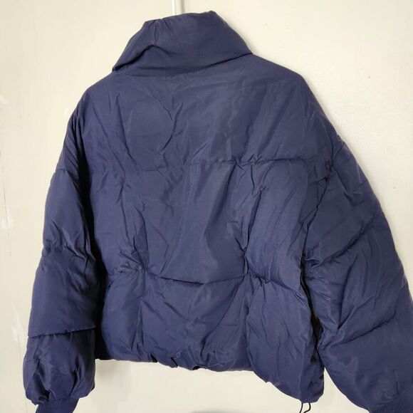 ZCSIA Women Winter Jacket Size Large Navy Color Baggy Puffer Short Coat - Picture 5 of 16